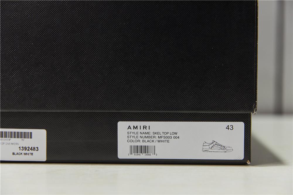 Pk God Amiri Men''s Skel LOW Sneakers BLACK retail materials ready to ship